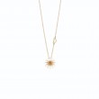 Damiani Margherita Necklace in 18k Yellow Gold, Ceramic, and Citrine Quartz