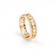 Damiani 18k Yellow Gold Belle Epoque Reel Diamond Ring size 9 0.35ctw.