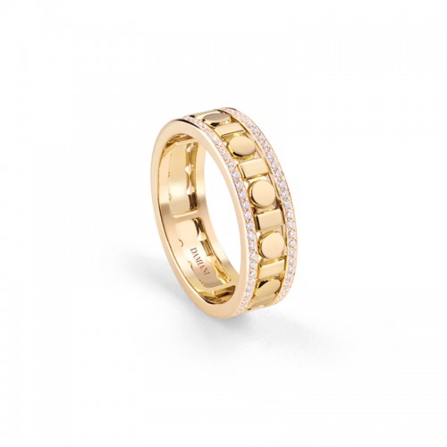 Damiani 18k Yellow Gold Belle Epoque Reel Diamond Ring size 9 0.35ctw.