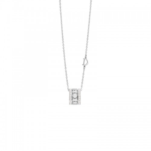 DAMIANI 18K WHITE GOLD DIAMOND BELLE EPOQUE REEL NECKLACE 0.4320.