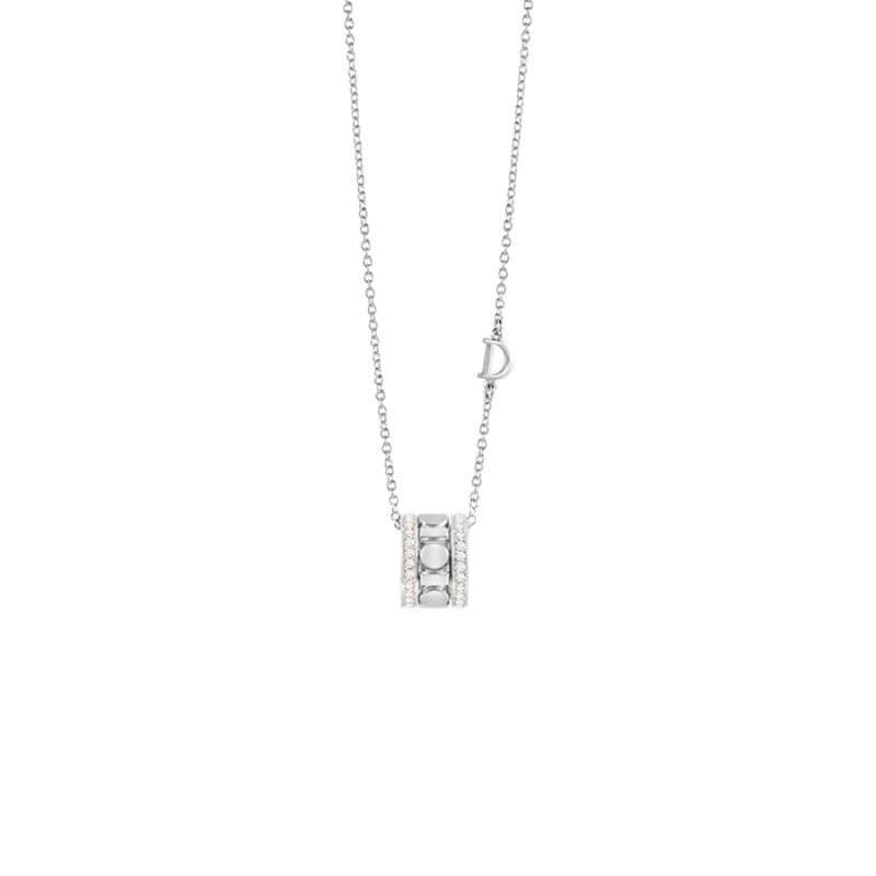 DAMIANI 18K WHITE GOLD DIAMOND BELLE EPOQUE REEL NECKLACE 0.4320.