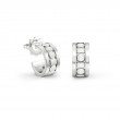 Damiani 18k White Gold Belle Epoque Reel Hoop Earrings.