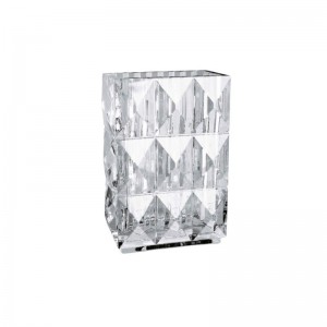 BACCARAT TALL RECT LOUXOR VASE.