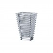 BACCARAT SMALL GLASS EYE RECTANGULAR VASE.