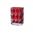 RED LOUXOR RECTANGULAR VASE.