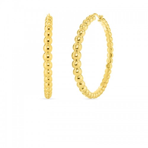 Roberto Coin 18K Gold Bead Xl Hoop Earring