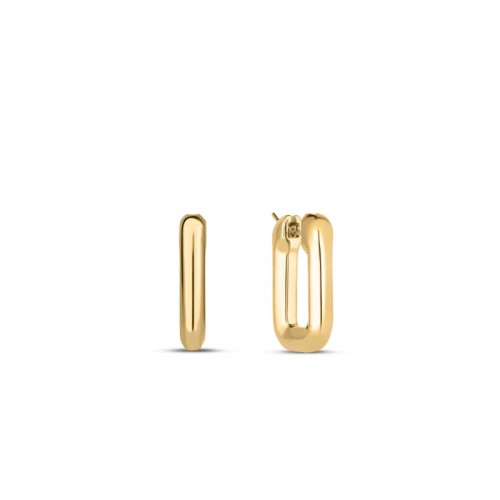 Roberto Coin 18k Yellow Gold Small Square Earrings.