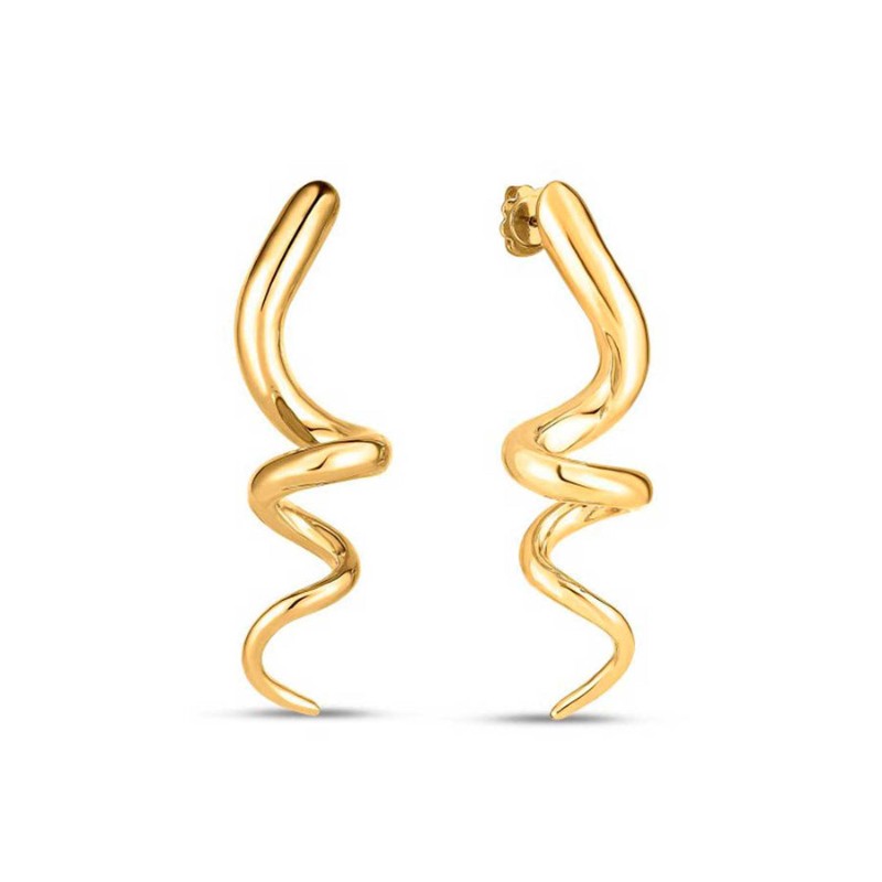 Roberto Coin 18k Yellow Gold 35mm Twisted Hoop Earrings.