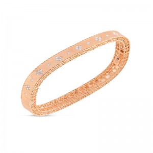 ROBERTO COIN ROSE GOLD SATIN PRINCESS INSIDE DIAMONDS BGL.