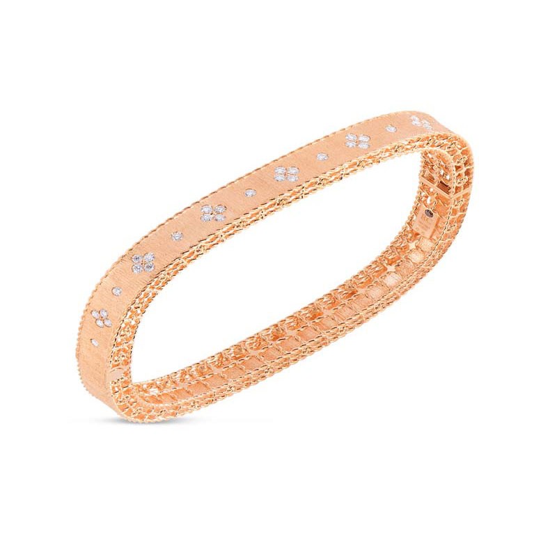 ROBERTO COIN ROSE GOLD SATIN PRINCESS INSIDE DIAMONDS BGL.