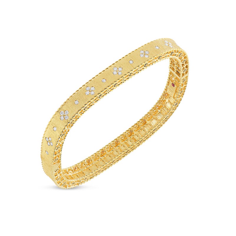 ROBERTO COIN 18K YELLOW GOLD PRINCESS INSIDE DIAMONDS BGL 46X56 0.48CTS.