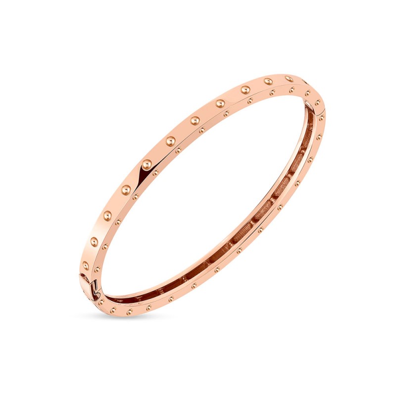 ROBERTO COIN 18K ROSE GOLD BANGLE SYMPHONY COLLECTION.