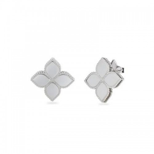 18K W PRINCESS FLOWER ER-MED.