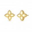 ROBERTO COIN - 18K YELLOW GOLD EARRINGS WITH PRINCESS FLOWER DESIGN IN SMALLER. SIZE