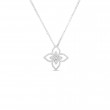 Roberto Coin 18K White Gold Diamond Principessa Flower Necklace .04ctw.