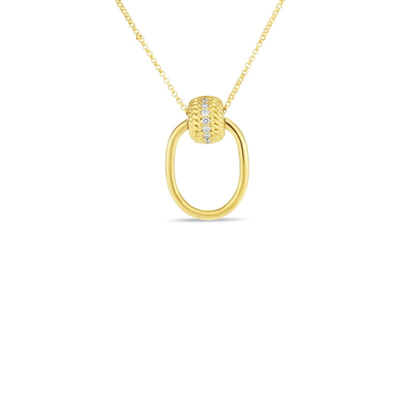 Roberto Coin  18K Yellow Gold Diamond Opera Necklace