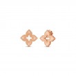 ROBERTO COIN 18K ROSE GOLD PETITE VENETIAN PRINCESS STUD EARRINGS 0.12.