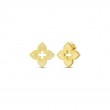 18K YELLOW GOLD DIAMOND PETITE VENETIAN PRNCESS STUD EARRINGS .12CTW.