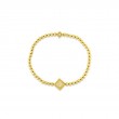 Roberto Coin  Yellow Gold Diamond Palazzo Ducale Bracelet Petite