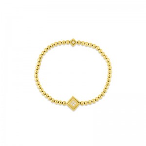 Roberto Coin  Yellow Gold Diamond Palazzo Ducale Bracelet Petite