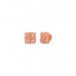 Roberto Coin 18K Woven Royal Opera Square Stud Earring W. Diamond Accent