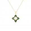Roberto Coin Yellow Gold Princess Small Malachite 4.35 Pendant.