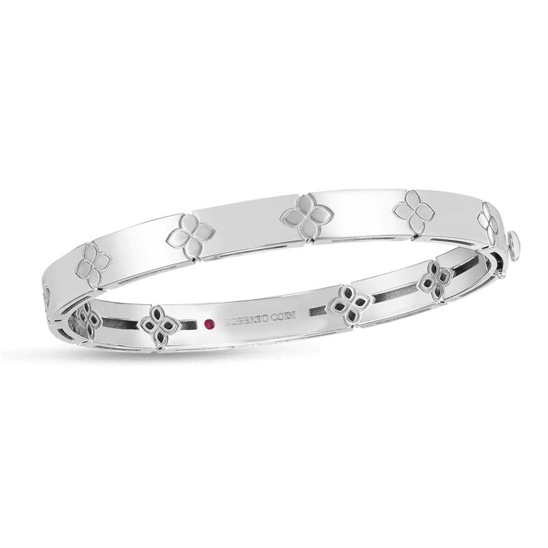 18K WHITE GOLD LOVE IN VERONA BANGLE 48X58.