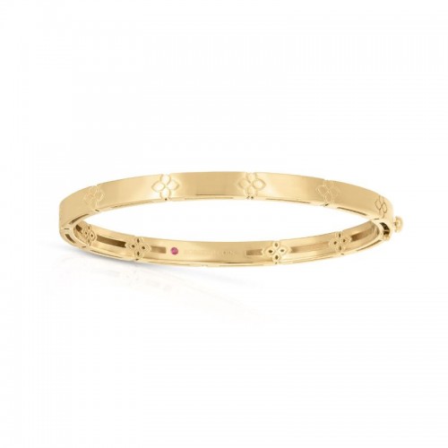 Roberto Coin 18k Yellow Gold Love In Verona narrow Bangle 48x58.