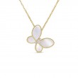 ROBERTO COIN 18K YELLOWGOLD DIAMOND AND MOP JASMINEBUTTERFL NECKLACE DIA-0.07. MOP-1.85