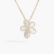 ROBERTO COIN18K YELLOW GOLD DIAMOND MOP JASMINE FLOWER NECKLACE 0.06 MOP 1.65.