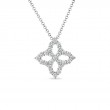 18 WHITE GOLD PRINCESS FLOWER NECKLACE INDP MEDIUM 0.50.