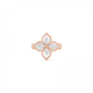 Roberto Coin 18K Princess Flower Mother-Of Pearl & Diamond Ring