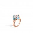 Roberto Coin 18k Rose and White Gold Diamond and Turquoise Ventian Princess. Earrings Dia. .35ctw Turq. 5.70