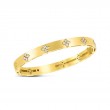 18K YELLOW GOLD DIAMOND LOVE IN VERONA BANGLE 48X58 0.45CTW.