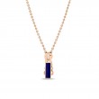 18K ROSE GOLD ART DECO LAPIS/DIA ZIPPER NECKLACE