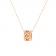 ROBERTO COIN 18K ROSE GOLD DIAMOND PINK SAPPHIRE BLUE SAPPHIRE NAVARRA NECKLACE. 0.07 PS 0.16 YSAP 0.16