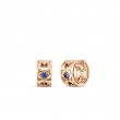 ROBERTO COIN 18K ROSE GOLD DIAMOND MIX SAPPHIRE NAVARRA EARRINGS 0.19.