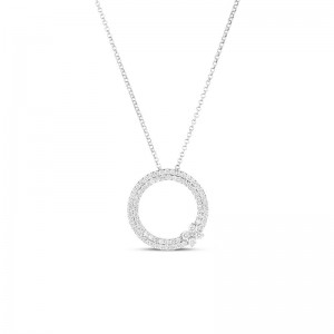 Roberto Coin White Gold Diamond Necklace Love in Verona 0.67ctw.