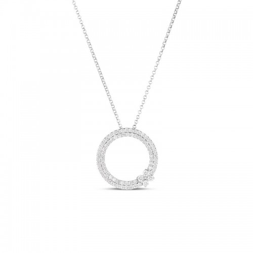 Roberto Coin White Gold Diamond Necklace Love in Verona 0.67ctw.