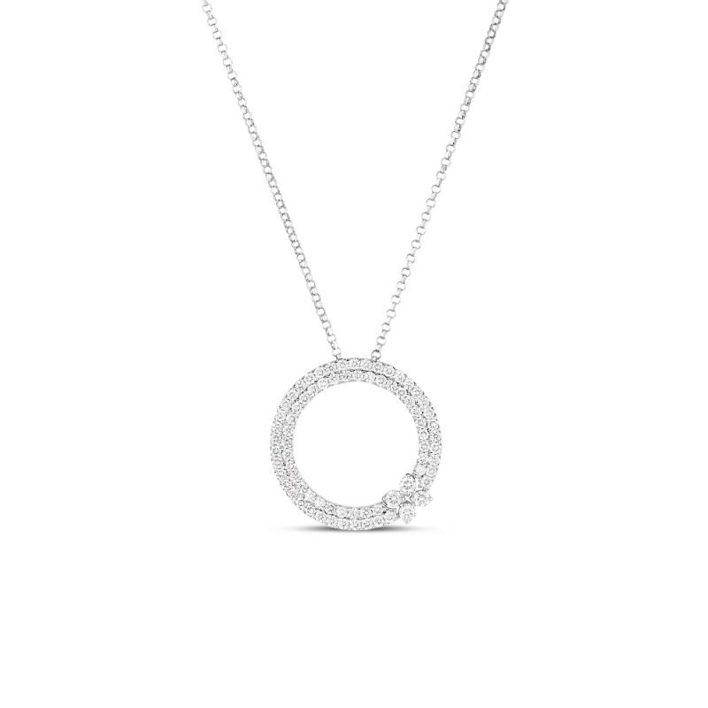 Roberto Coin White Gold Diamond Necklace Love in Verona 0.67ctw.
