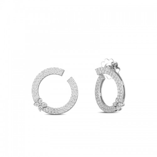 Roberto Coin 18KW Diamond Earrings Love in Verona 1.32ctw. 