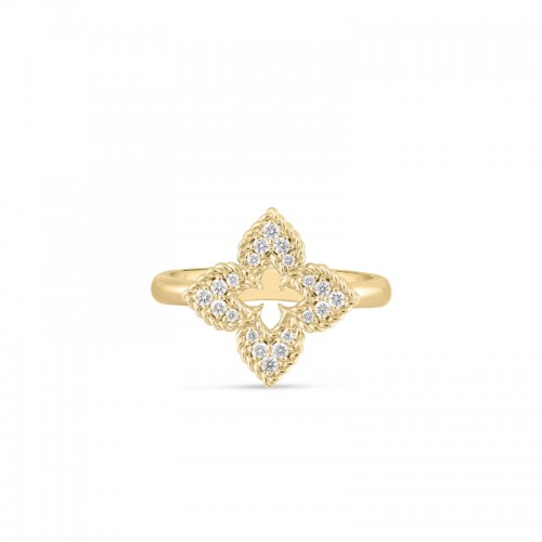 Roberto Coin 18k Yellow Gold Diamond Ventian Princess Ring .15ctw.