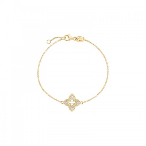 Roberto Coin 18k Yellow Gold Diamond Ventian Bracelet 0.15ctw.
