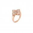 ROBERTO COIN 18K ROSE GOLD DIAMOND RUBY TANZ BLUE TOPAZ VENETIAN PRINCESS RING. DIA-0.35 BTOP RUBY TANZ-0.05 CITR 0.04