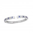 ROBERTO COIN 18K WHITE GOLD DIAMOND AND SAPPHIRE OBELISCO BRACELET SAPP-1.00. DIA-1.20