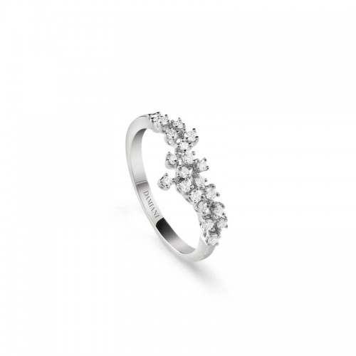 Damiani 18K White Gold and Diamond Mimosa Ring 0.42 Size 11.