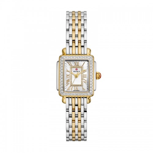Deco Madison Mini Diamond Two-Tone 18K Gold-Plated Watch