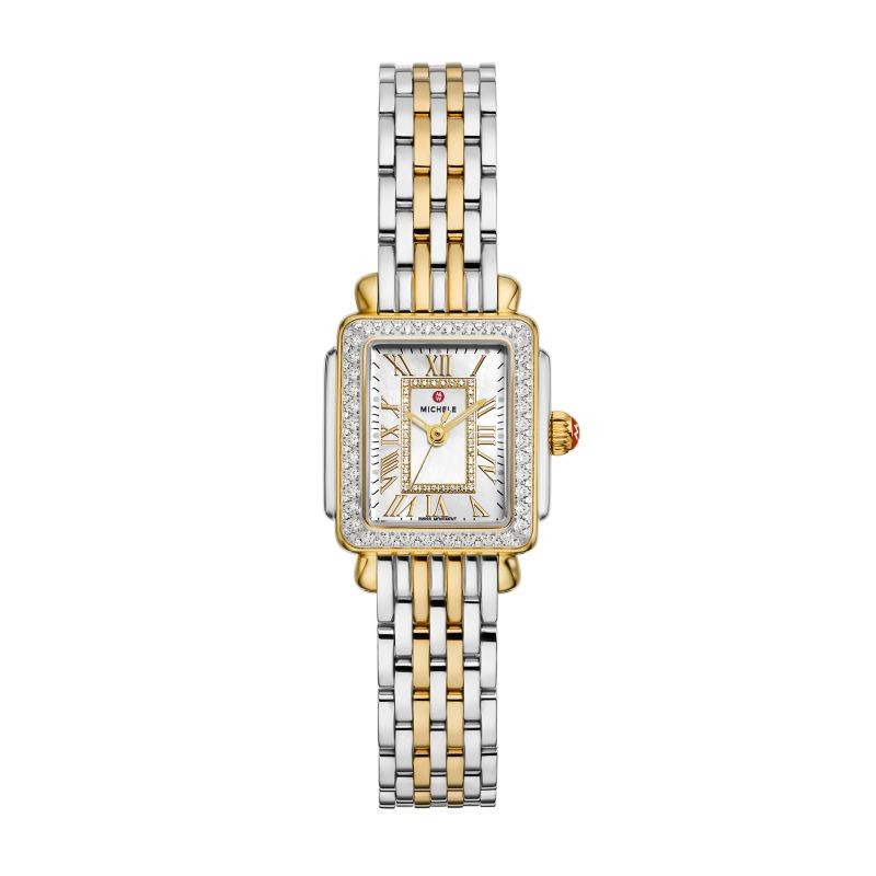 Deco Madison Mini Diamond Two-Tone 18K Gold-Plated Watch