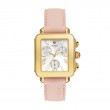 Deco Sport Chronograph 18K Gold-Plated Ballet Pink Silicone Watch