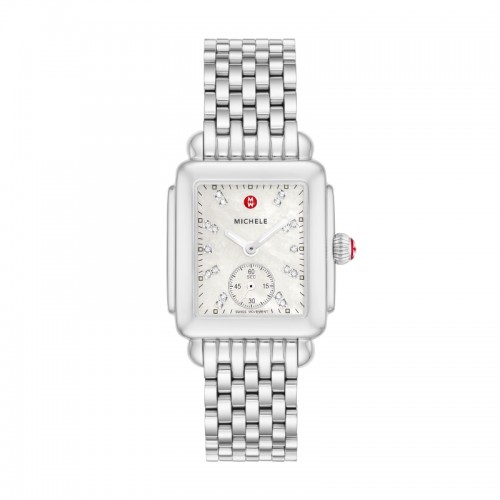 Deco Mid Stainless Steel Watch with MOP and Diamond Dial